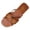 Brown, variant on Women's Braided Strap Slide Sandals 2026 Slip On Open Toe Flat Casual Summer Shoes for Beach, Vacation, Daily Wear White 43(US-10)