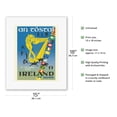 thumbnail image 2 of Ireland - An Tóstal Irish Celebration - KLM Royal Dutch Airlines - Vintage Airline Travel Poster by Auguste Melai c.1953 - Fine Art Rolled Canvas Print 11in x 14in, 2 of 4