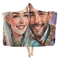 thumbnail image 4 of cpengpj Custom Photo Personalized Hooded Fleece Blanket, Soft Flannel Travel Wrap, L Size 200x150cm, 4 of 9