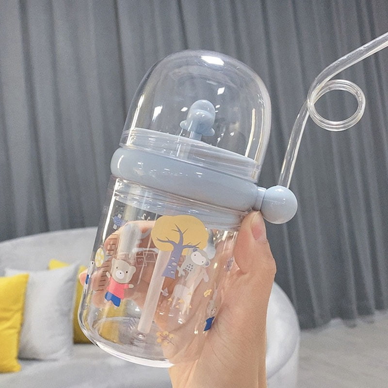 Cute Little Boys Plastic Cup Children Water Cup Sippy Cup Creative Handy Cup  Duck Beak Children Cup Students Water Cup