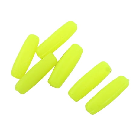 - Rubber Fisherman Terminal Soft Bobber Stopper Attractive Luminous Lure Fishing Beads 6pcs Yellow