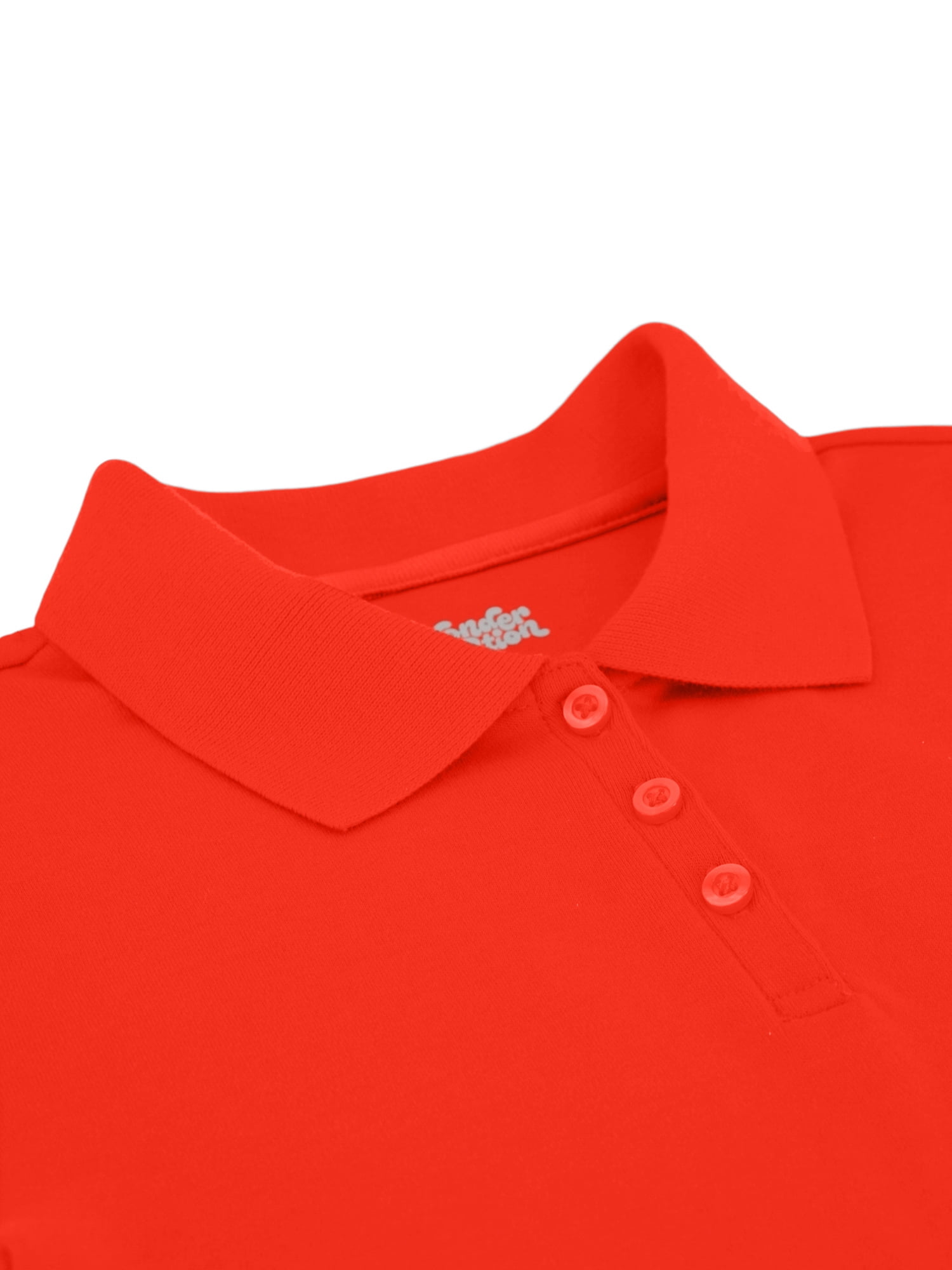 Wonder Nation Girls Polo Shirt with Short Sleeves, Sizes XS-XXL