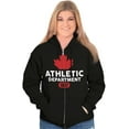 thumbnail image 3 of Canada Pride Distressed Maple Leaf Zip Up Hoodie Men's Women's Brisco Brands L, 3 of 6