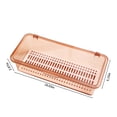 thumbnail image 3 of Plastic Chopsticks Storage Box with Drainage Holes | Cutlery & Utensil Organizer for Kitchen Countertop | 1-Piece Brown, 3 of 5