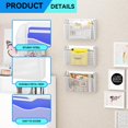 thumbnail image 4 of Organizador de archivos de pared GDINDINFAN de malla metálica con 3 compartimentos, blanco, 4 of 7