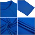 thumbnail image 4 of Tyhengta Men's Long Sleeve Swim Shirts Rashguard UPF 50+ UV Sun Protection Shirt Athletic Workout Running Hiking T-Shirt Swimwear Blue L, 4 of 8