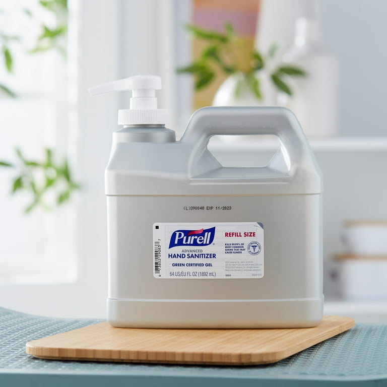Purell Advanced Green Certified Hand Sanitizer, 64 oz Refill