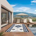 thumbnail image 3 of Blue Beige Boho Outdoor Rug for Patio/Deck/Porch, Non-Slip Large Area Rug 5 x 7 Ft, Vintage Ethnic Tribal Southwestern Indoor Outdoor Rugs Washable Area Rugs, Reversible Camping Rug Carpet Runner, 3 of 8