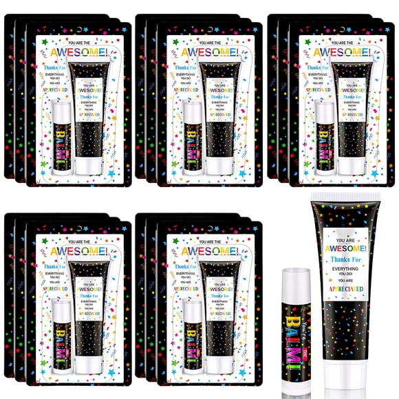 Set de regalo Dansib de bálsamo labial y crema de manos, paquete de 15