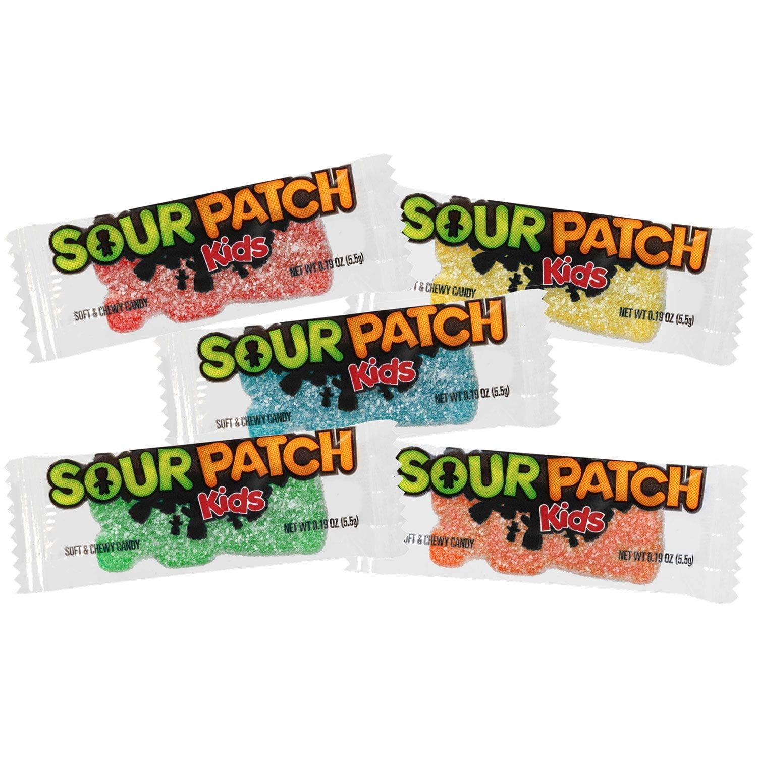 SOUR PATCH KIDS Big Individually Wrapped Soft & Chewy Candy, Christmas Candy Stocking Stuffers, 240 Count Box+ E-Book "Awesome Science Experiments For Kids"