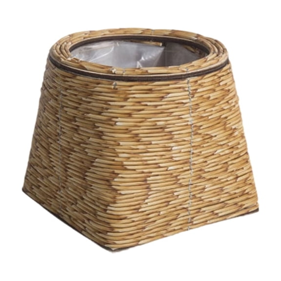 Natural Wicker Planter with Liner Handwoven for Indoor and Outdoor Use Ideal for Home Cottage Garden and Décor