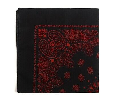 Rothco Black with Red Print Trainmen Bandana - 4043