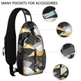 thumbnail image 2 of Abstract Modern Oil Sling Bag for Women Men Travel Sling Bag Chest Bag for Outdoor Activities Gym AntiTheft Sling Shoulder Bag Gym Sports Travel Hiking Daypack, 2 of 6
