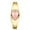 goldpink, variant on Women's Analog Quartz Cuff Bracelet Watch: Teardrop Dial with Dot Markers Removable Band Stainless Steel Watch for Women