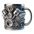 thumbnail image 1 of DomFun 2025 Mug à Café Moteur V8 - Tasse de Nouveauté en Acier Inoxydable 15oz avec Poignée Isolée pour les Amateurs de Voitures (Cadeau Unique pour Automobile), 1 of 8