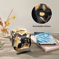 thumbnail image 3 of Yellow Floral on Black Tissue Box Cover Leather Square Rectangle Tissue Box Holder for Bathroom Living Room Desk Office Decor, 3 of 7