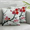 thumbnail image 3 of FUMJ  Red Japanese Cherry Blossom Pillow Covers,Watercolor Throw Pillow Cases Square Pillowcases for Home Decorative Living Room Sofa Bedroom Outdoor, 3 of 5