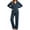 A-Blue Plaid, variant on Womens Winter Pajama Long Sleeve Casual Ladies Button Down Lounge Set for Women Soft Sleepwear Set with Pockets