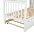 thumbnail image 6 of Bellemave Wood Twin over Twin Bunk Bed with Trundle, Storage Stairs - Separate into 2 Twin Beds - Modern, Space-Saving Design  - White, 6 of 9