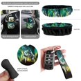 thumbnail image 7 of Uorisanigo Starry Wolf Front Back Seat Cover Full Set with Steering Wheel Covers Seat Belt Cover Drink Coasters Car Garbage Can Air Vent Storage Box Rear View Mirror Protector Key Chains 15 Pack, 7 of 7