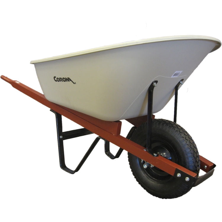 Corona WB 1006 Wheelbarrow 6 Cubic Foot Poly Tub Wood Handle