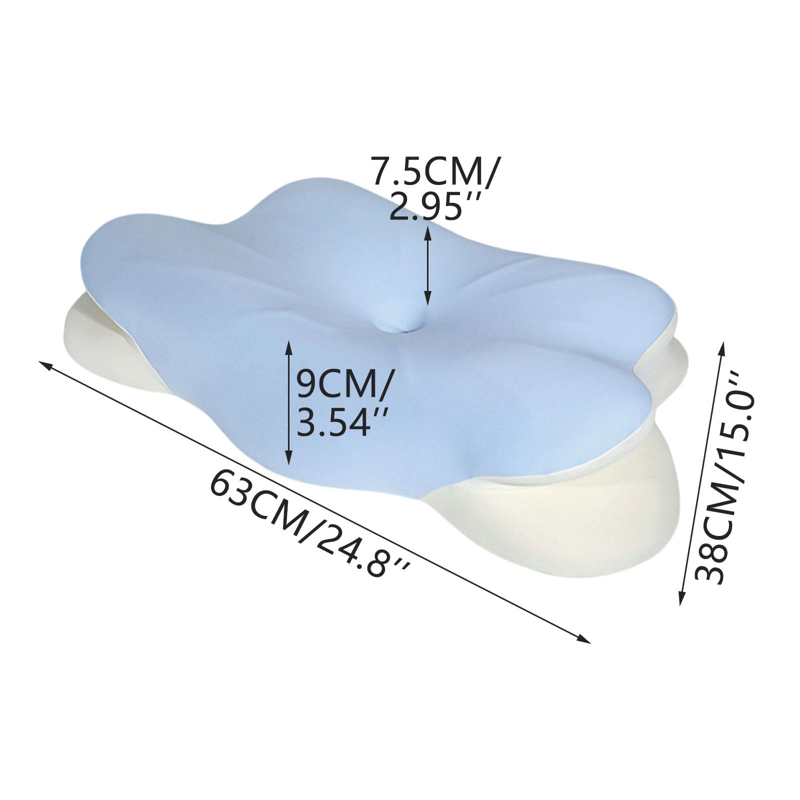 Flower Shaped Ergonomic Cloud Cervical Pillow, Neck Pain Relief Bed Pillow for Side Back Stomach Sleepers, Breathable Anti-Pilling Soft Sleeping Pillow