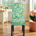 thumbnail image 3 of Xoenoiee Lemon Flower Pattern 7 Pcs Tablecloth Chair Covers Set Removable Washable Table Cover with 6 Stretch Seat Slip Covers for Home Hotel Dining Room Banquet Wedding Party Decor, 3 of 6