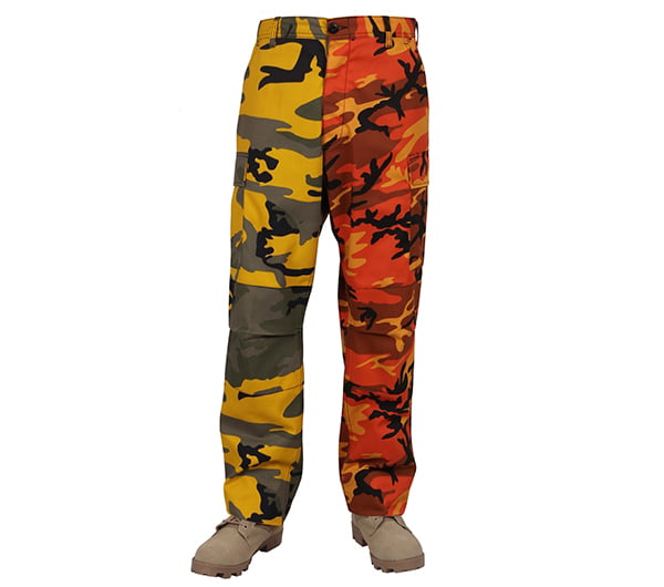 Rothco Two-Tone Camo BDU Pants Yellow and Orange or Ultra Violet and City 