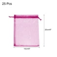 thumbnail image 2 of 25pcs Organza Bags 6x8  Drawstring Favor Pouches Sheer Mesh Bag Rose Red, 2 of 7