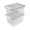 thumbnail image 6 of Portable File Tote With Locking Handles, Letter/legal Files, 18.5" X 14.25" X 10.88", Clear/silver | Bundle of 10 Each, 6 of 6