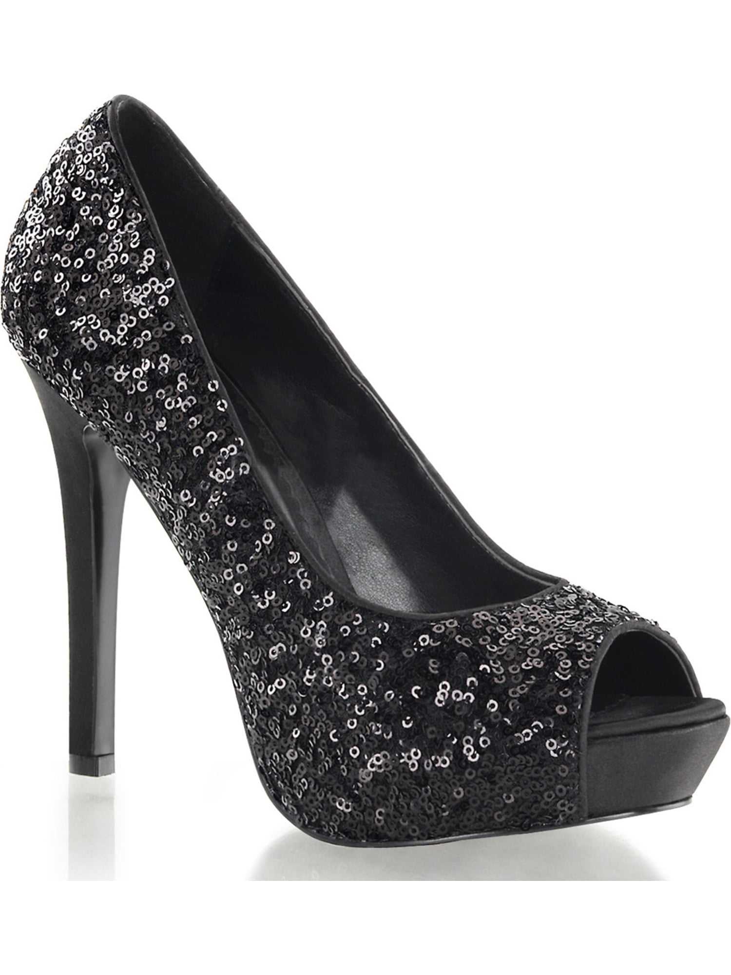 black sequin shoes pumps