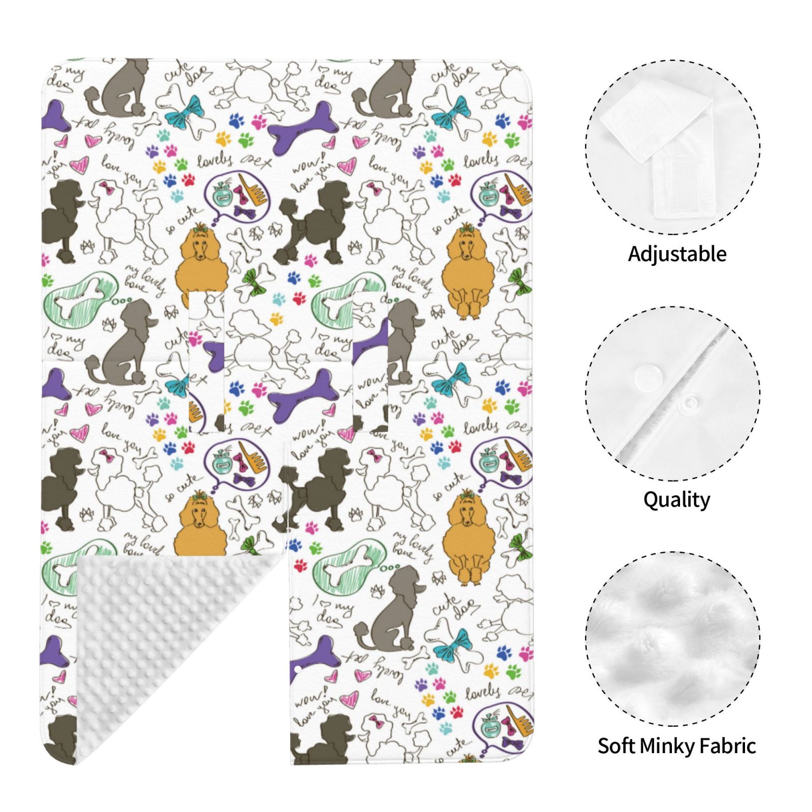Car Seat Cover Baby - Funny Cute Poodle Dog Breathable Infant Car Seat Cover for Baby Carseat, Lightweight Comfort Baby Essentials Must Haves Newborn Stuff for Girl Boy
