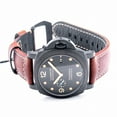 thumbnail image 2 of Panerai Men's Luminor 1950 44mm Brown Leather Band Metal Case Automatic Black Dial Analog Watch PAM00661, 2 of 4