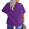 thumbnail image 2 of LEEYNEER Women Plus Size T Shirts Oversized Half Sleeve Tunic Top, 2 of 3