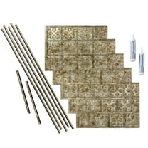 FASÄDE Traditional Style/Pattern 10 Decorative Vinyl Backsplash 15 sq ft Kit in Bermuda Bronze