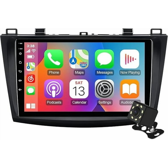 9 inches Android 10 Double Din Car Stereo for Mazda 3 2010-2013 IPS Touchscreen Screen Car Radio