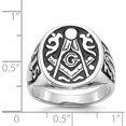 thumbnail image 3 of 14K White Gold Masonic Ring Mounting No Enamel (Size 10) Made In United States y4042, 3 of 6