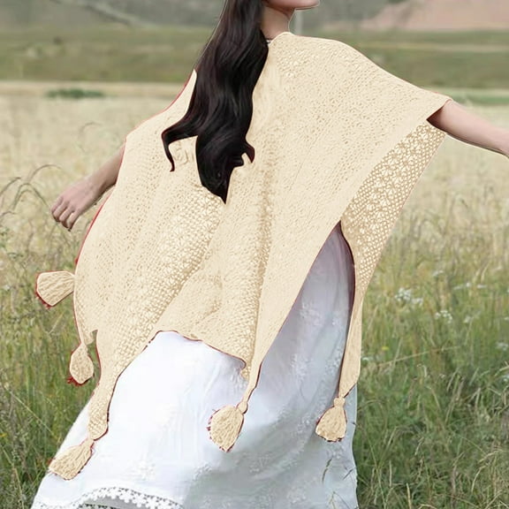 Shawl Wraps For Women Winter Knitted Cardigan Casual Poncho Cape Open Front Sweater With Tassels 53.14x68.89 Inch Womens Wrap Shawl Pulpit Scarves Mens Scarf Winter Long Wrap Lattice Large Scarf Head
