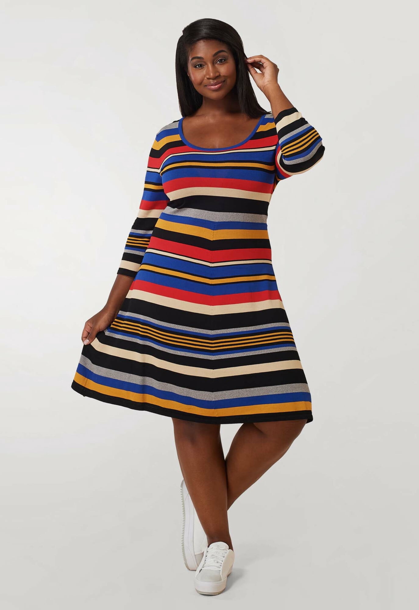 Flare Sweater Midi Dress - Walmart 