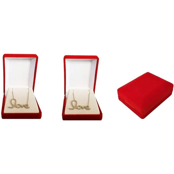 888 Display USA 2 Black Necklace Pendant Gift Boxes Jewelry Displays Black