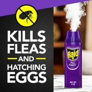 (2 pack) Raid Flea Killer Plus Fogger, Room Treatment Flea Bomb Kills up to 4 Months 15 oz, 3 Piece