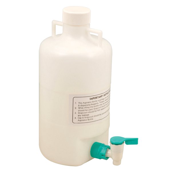 20 Liter Polypropylene Aspirator Bottle with Leak Proof Spigot Eisco Labs
