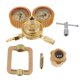 thumbnail image 2 of Válvula de calibre regulador reductor de presión de gas acetileno para soplete de corte de soldadura - dorado 1 anti-explosión Sunnimix Regulador de acetileno, 2 of 8