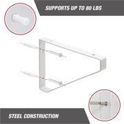 Hyper Tough 9 X 6.5 3-Way Shelf Bracket, White