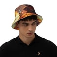 thumbnail image 4 of Fotbe Western Fire Cowboy Sombrero Tipo Pescador con Estampado – Sombrero de Sol de Algodón de Moda para Playa, Golf, Pesca, 4 of 6