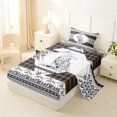 thumbnail image 2 of Manfei Classic Wolf Patch Twin Sheets,Brown Check Pine Bedding,3pcs,1 Fitted Sheet and 1 Pillowcase, 2 of 6