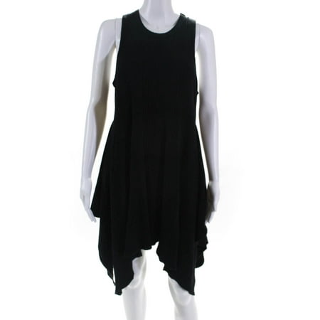 

Pre-owned|KINLY Womens Variegated Rib Dress Black Size 10 12861223