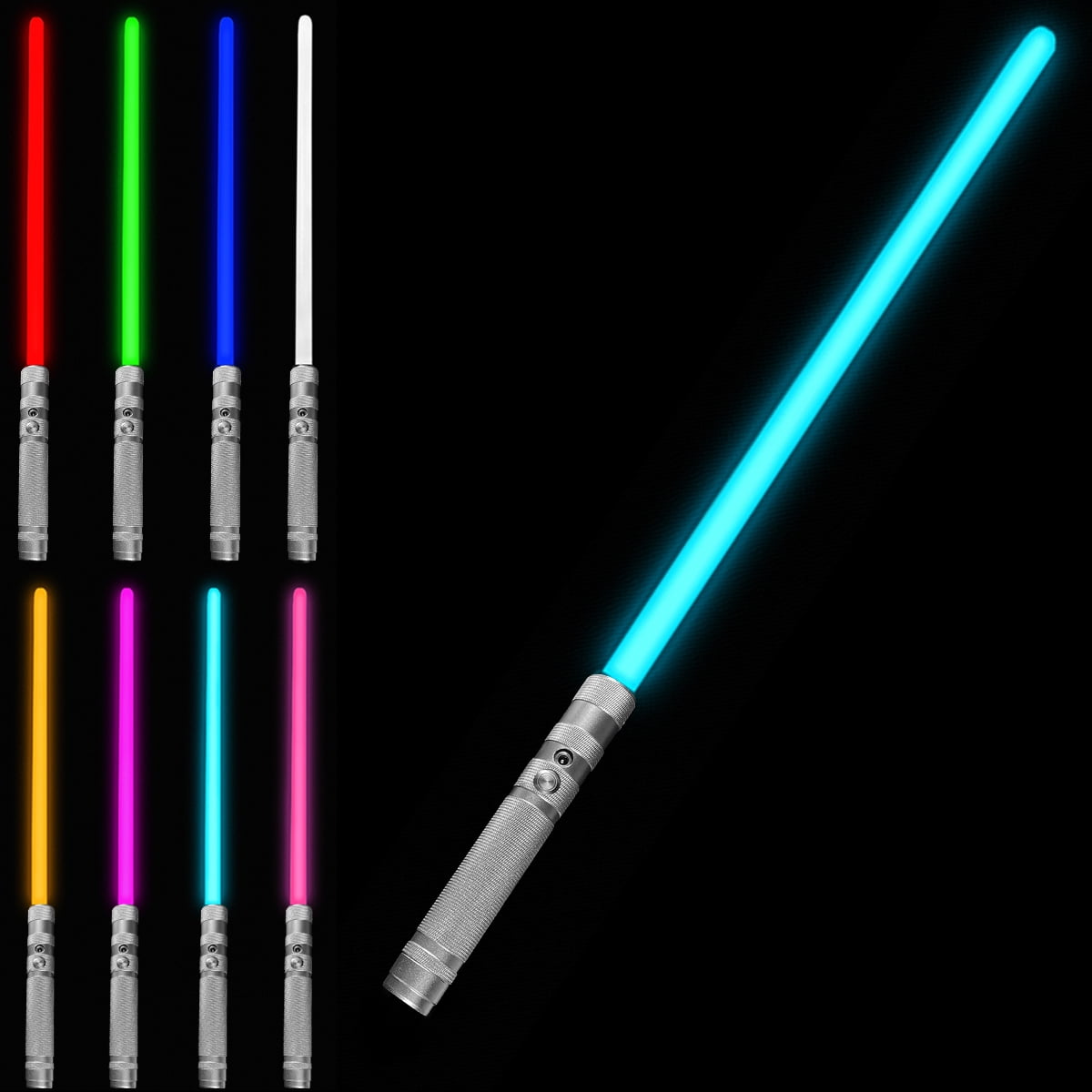 2 PCS US SHIP Lightsaber Sword Star Wars Dueling Force 16 RGB Colors Metal Hilt 