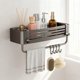 thumbnail image 5 of Organizador de baño con ventosas para la ducha Estante organizador para el baño Estante resistente para rincones con ganchos portátiles para el baño Dormitorio Sin taladrar Desmontable, 5 of 5