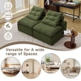 thumbnail image 4 of Modular Sofa,Soft Corduroy Fabric Loveseat Sofa for Living Roo,Upholstered Sofa Couch will DIY,No Armrests,Green, 4 of 7